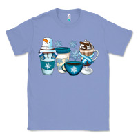 Colony Blue Winter Coffee Cups Classic Tee - Artiststas