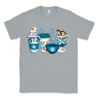 Heather Grey Winter Coffee Cups Classic Tee - Artiststas