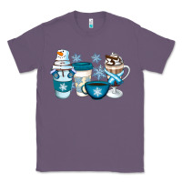 Lavender Winter Coffee Cups Classic Tee - Artiststas