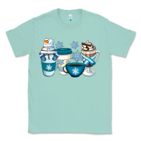 Seafoam Winter Coffee Cups Classic Tee - Artiststas