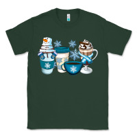 Sports Green Winter Coffee Cups Classic Tee - Artiststas