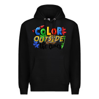 Black Color outside the lines Premium Hoodie - FaDigitalArtStudio