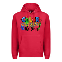 Cardinal Color outside the lines Premium Hoodie - FaDigitalArtStudio