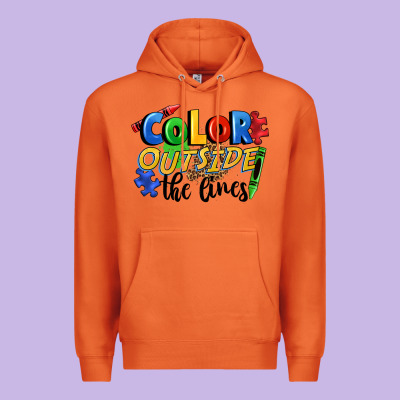 Color Outside The Lines Premium Hoodie Designed By Fadigitalartstudio