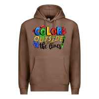 Chestnut Color outside the lines Premium Hoodie - FaDigitalArtStudio