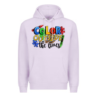 Lilac Color outside the lines Premium Hoodie - FaDigitalArtStudio