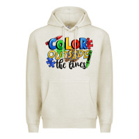 Oatmeal Heather Color outside the lines Premium Hoodie - FaDigitalArtStudio
