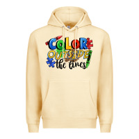 Pina Colada Color outside the lines Premium Hoodie - FaDigitalArtStudio