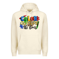 Sandshell Color outside the lines Premium Hoodie - FaDigitalArtStudio