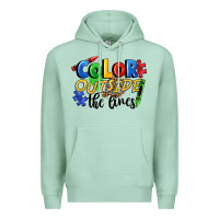 Seafoam Color outside the lines Premium Hoodie - FaDigitalArtStudio