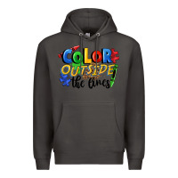 Smoke Color outside the lines Premium Hoodie - FaDigitalArtStudio