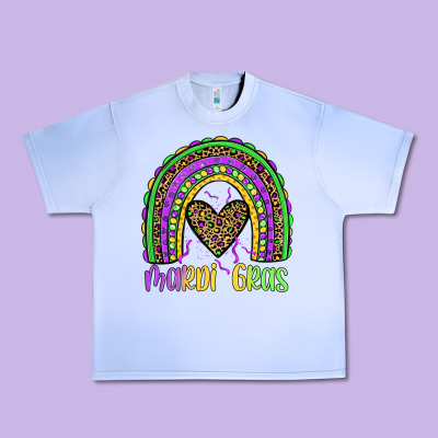Mardi Gras Rainbow Urban Heavy Tee Designed By Jahusdesignshop