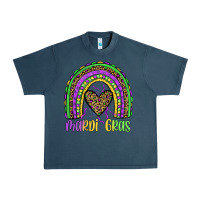 Midnight Navy mardi gras rainbow Urban Heavy Tee - JahusDesignShop