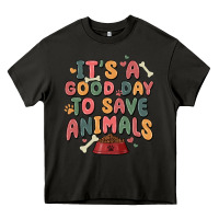 Asphalt it's a good day to save animals Heavy Core Tee - MaliasSmallBusiness