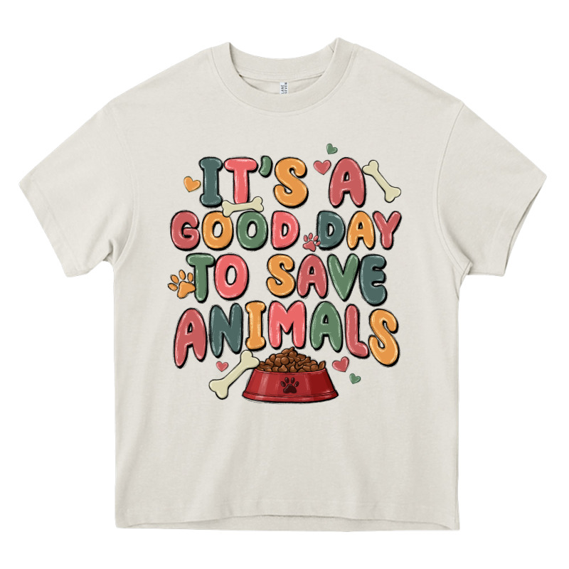 It's A Good Day To Save Animals Heavy Core Tee by MaliasSmallBusiness | Teevron