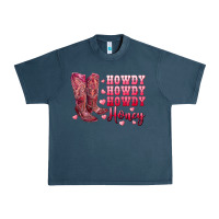 Midnight Navy howdy howdy howdy honey with cowgirl boots Urban Heavy Tee - RanaPortraitStore