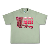 Oil Green howdy howdy howdy honey with cowgirl boots Urban Heavy Tee - RanaPortraitStore
