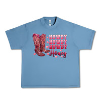 Pebble Blue howdy howdy howdy honey with cowgirl boots Urban Heavy Tee - RanaPortraitStore