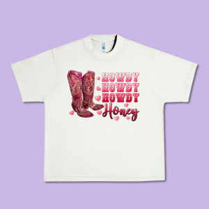 Howdy Howdy Howdy Honey With Cowgirl Boots Urban Heavy Tee Designed By Ranaportraitstore