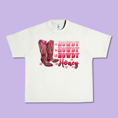 Howdy Howdy Howdy Honey With Cowgirl Boots Urban Heavy Tee Designed By Ranaportraitstore