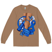 Toasted Coconut Colon Cancer diva blue ribbon Long Sleeve Tee - NancyCooperArtShop