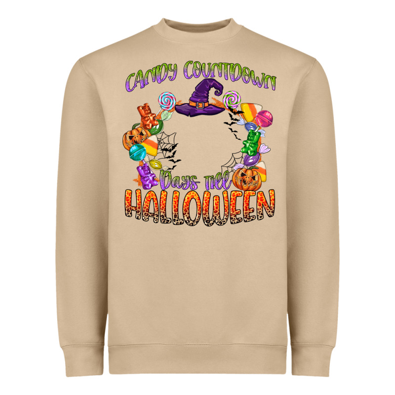 Candy Countdown Days Till Halloween Heavyweight Sweatshirt by CowGirlArtShop | Teevron