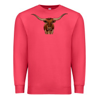 Cardinal texas longhorn illustration Premium Sweatshirt - CowhideDigitalArt
