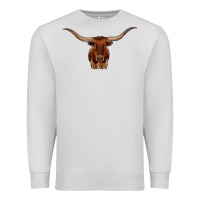 Dove Grey texas longhorn illustration Premium Sweatshirt - CowhideDigitalArt