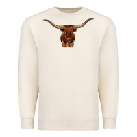 Sandshell texas longhorn illustration Premium Sweatshirt - CowhideDigitalArt
