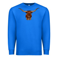 True Royal texas longhorn illustration Premium Sweatshirt - CowhideDigitalArt
