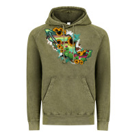 Vintage Olive Mexico Map Vintage Hoodie - RanaPortraitStore