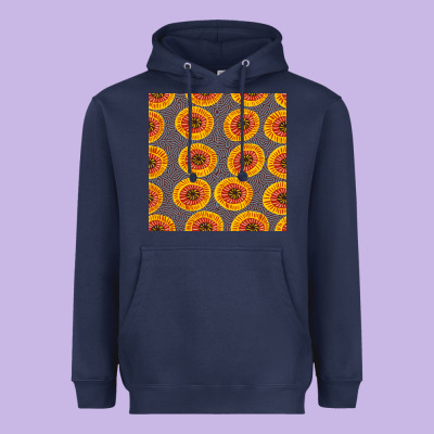 African Fabric Seamless Pattern Heavyweight Hoodie Designed By Bundleandbundleshop