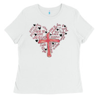 White retro christian valentine Ladies Tee - MaliasSmallBusiness