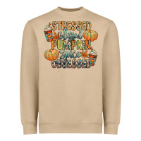 Mushroom stressed blessed pumpkin spice obsessed Heavyweight Sweatshirt - CowGirlArtShop