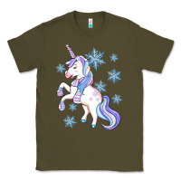 Army Green Winter unicorn Classic Tee - Artiststas