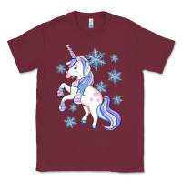 Burgundy Winter unicorn Classic Tee - Artiststas