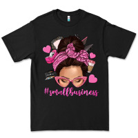 Black small business messy bun Premium Tee - NancyCooperArtShop