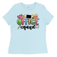 Baby Blue office squad Ladies Tee - MaliasSmallBusiness