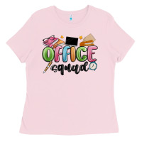 Bubblegum Pink office squad Ladies Tee - MaliasSmallBusiness