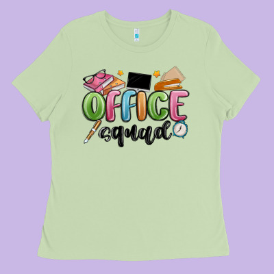 Office Squad Ladies Tee Designed By Maliassmallbusiness