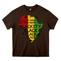 Chocolate Brown black black blackity Heavy Core Tee - MaliasSmallBusiness