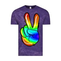 Cloud Purple rainbow peace sign Vintage Tee - Jasminsmagicworld