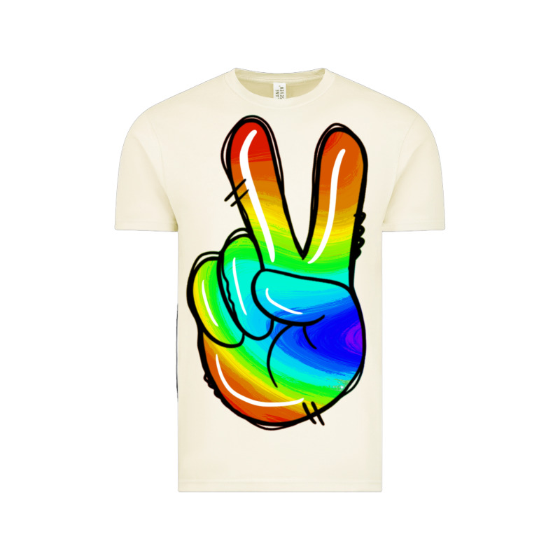 Rainbow Peace Sign Vintage Tee by Jasminsmagicworld | Teevron