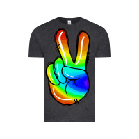 Vintage Black rainbow peace sign Vintage Tee - Jasminsmagicworld