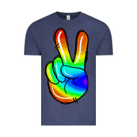Vintage Denim rainbow peace sign Vintage Tee - Jasminsmagicworld