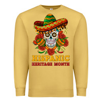 Antique Gold sombrero skull heritage Premium Sweatshirt - BundleAndBundleShop
