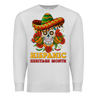 Dove Grey sombrero skull heritage Premium Sweatshirt - BundleAndBundleShop