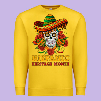 Sombrero Skull Heritage Premium Sweatshirt Designed By Bundleandbundleshop