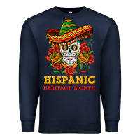 Navy sombrero skull heritage Premium Sweatshirt - BundleAndBundleShop