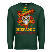 Sports Green sombrero skull heritage Premium Sweatshirt - BundleAndBundleShop